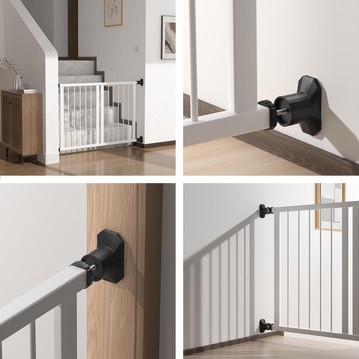ICERO Baby Gate Extender Wall Protector 4 Pack Black 1