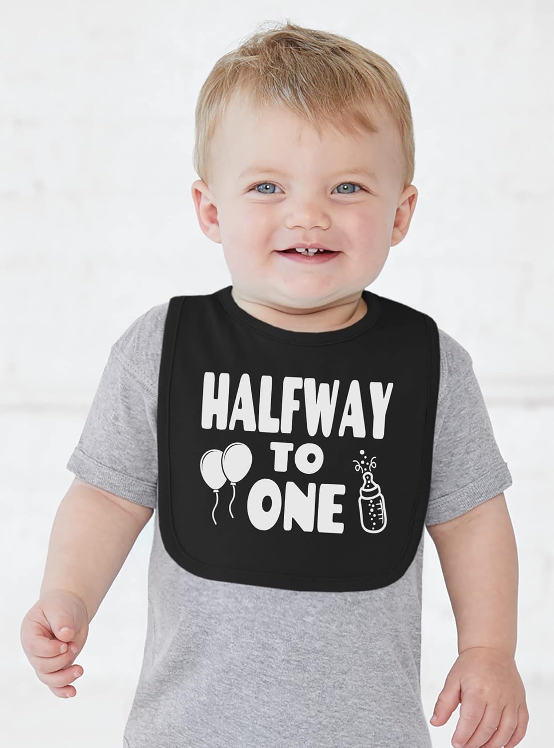 Aidens Corner Handmade Half Birthday Bibs for Baby