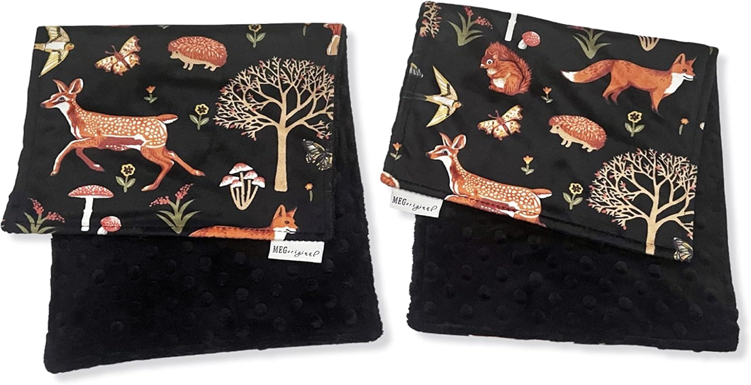 Baby Burp Cloth Set of 2 Forest Friends Handmade in USA
