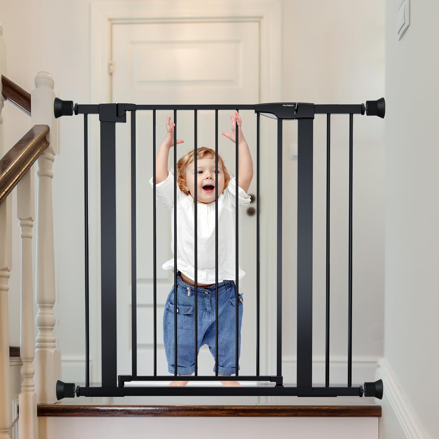 4 Pack Baby Gate Wall Protector Extension Kit Black