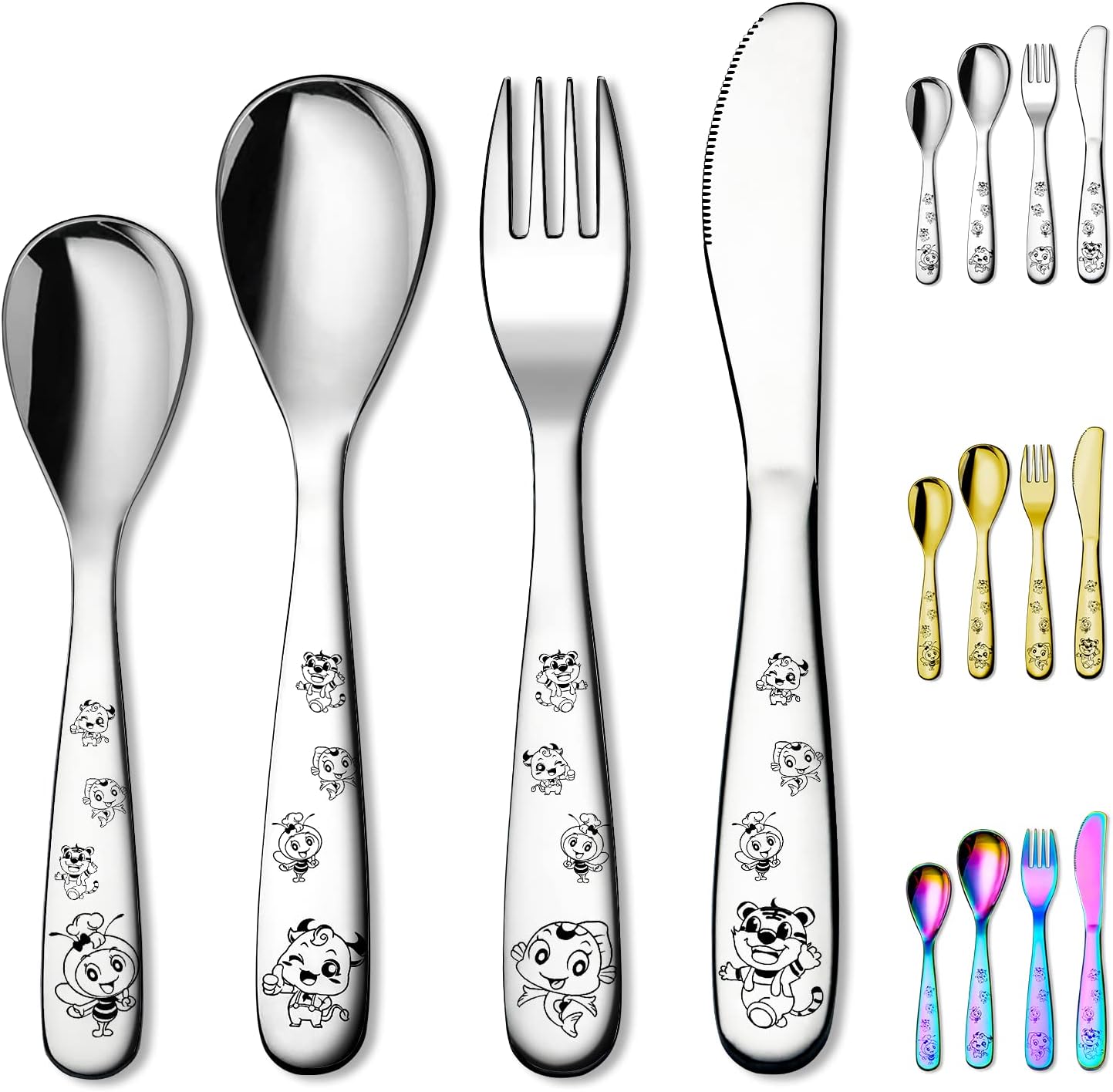 Berglander Toddler 4-Piece Stainless Steel Flatware Set 1