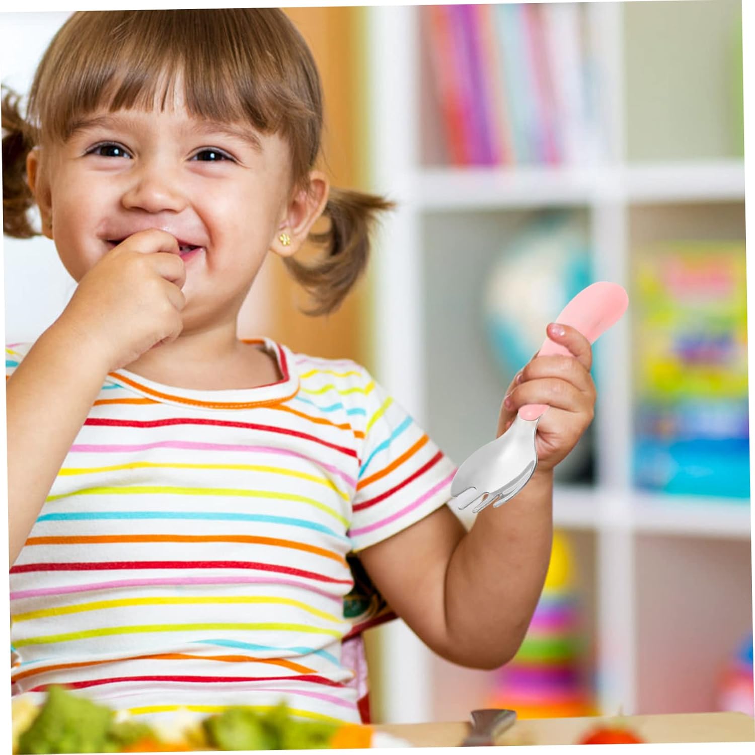 Infant Fork and Spoon Set for Safe Eating at Home