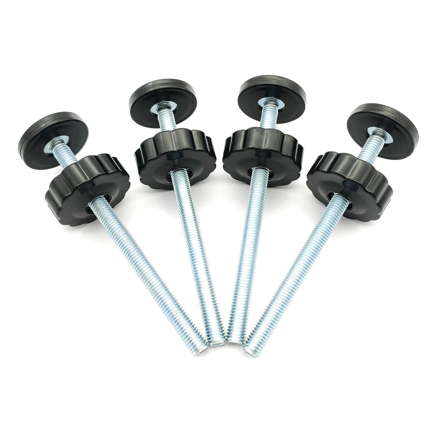 4 Pack 8MM Baby Gate Threaded Spindle Rods Black
