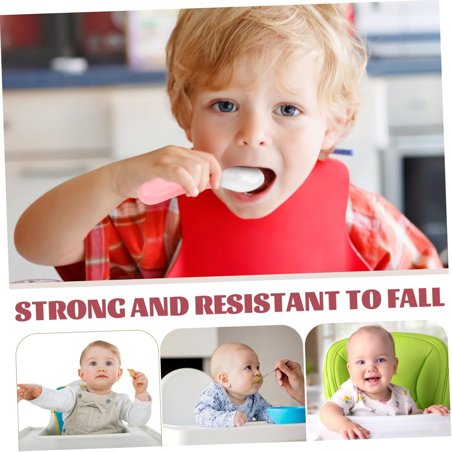 Infant Fork and Spoon Set for Safe Eating at Home