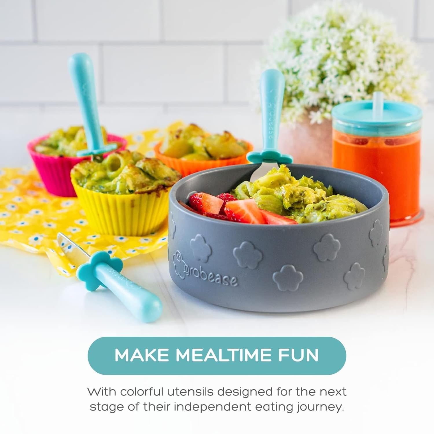 Grabease Toddler Silverware Set Teal