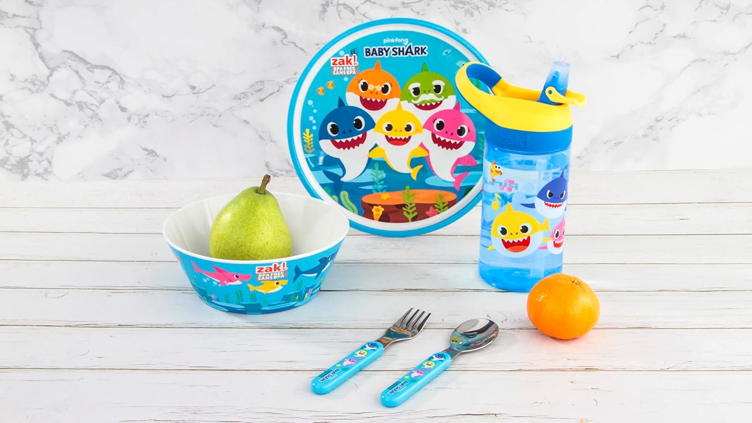Zak 5-Piece Dinnerware Set Baby Shark