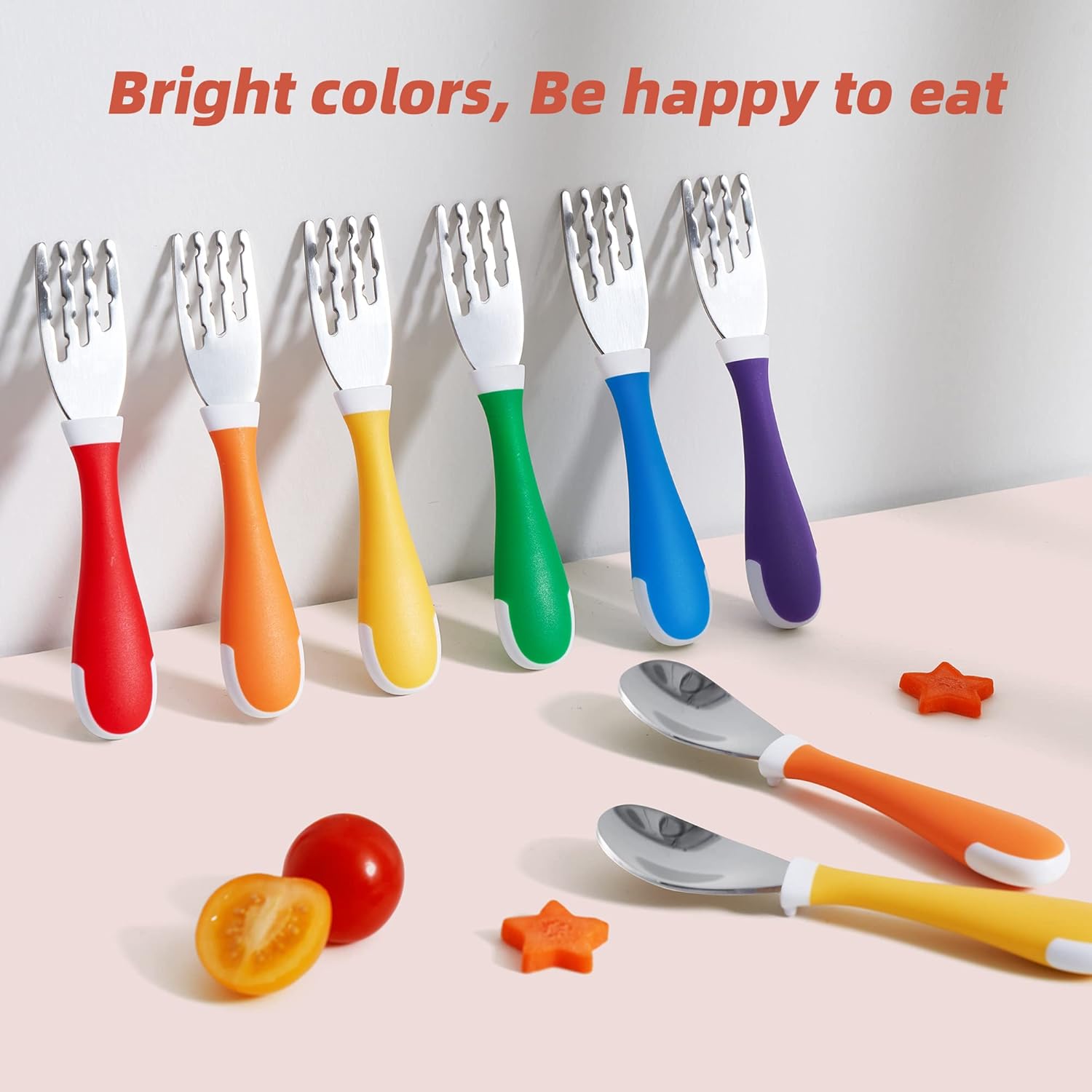 Mafeed 6 Piece Toddler Stainless Steel Utensils Set BPA Free