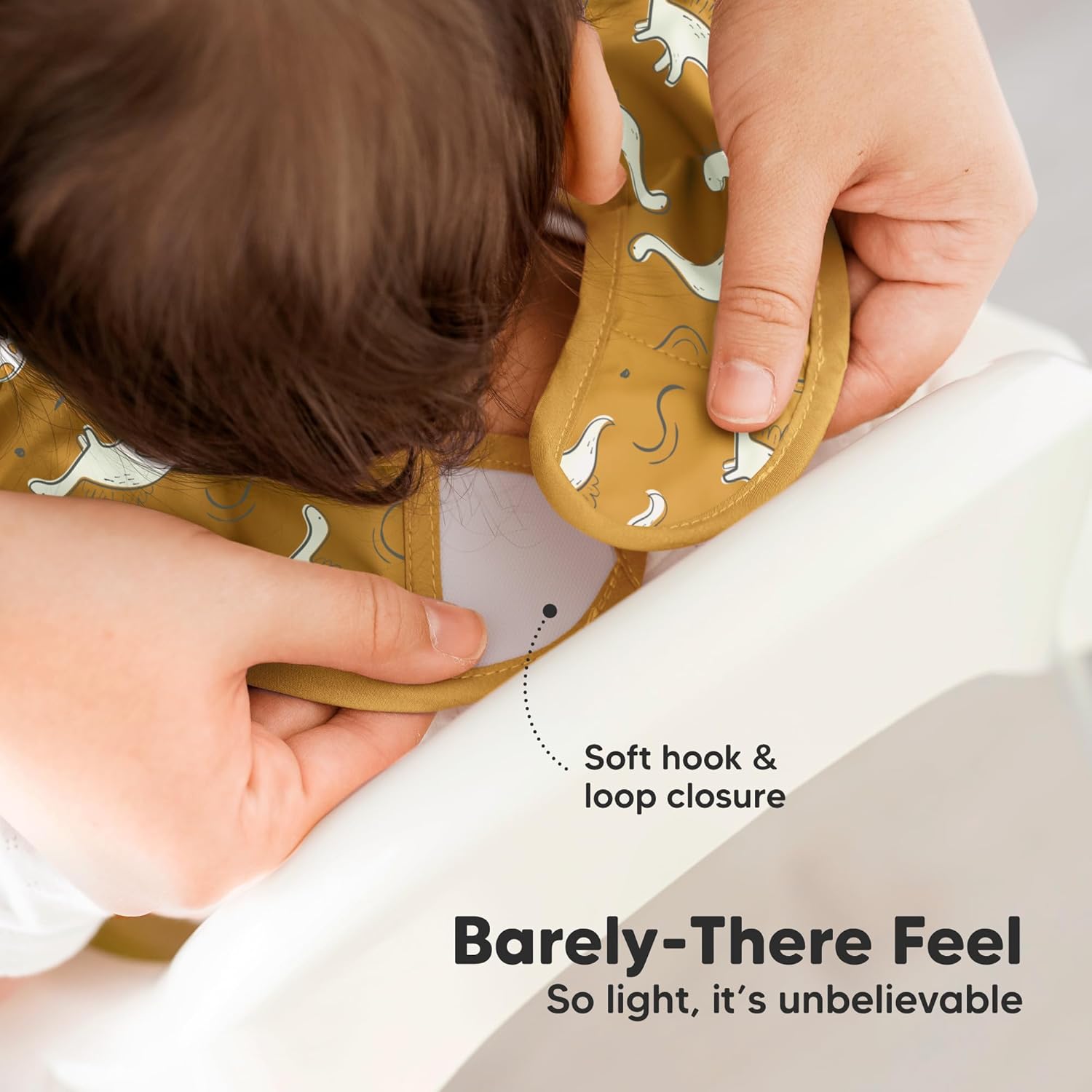 KeaBabies 3-Pack Waterproof Baby Bibs with Food Catcher 1
