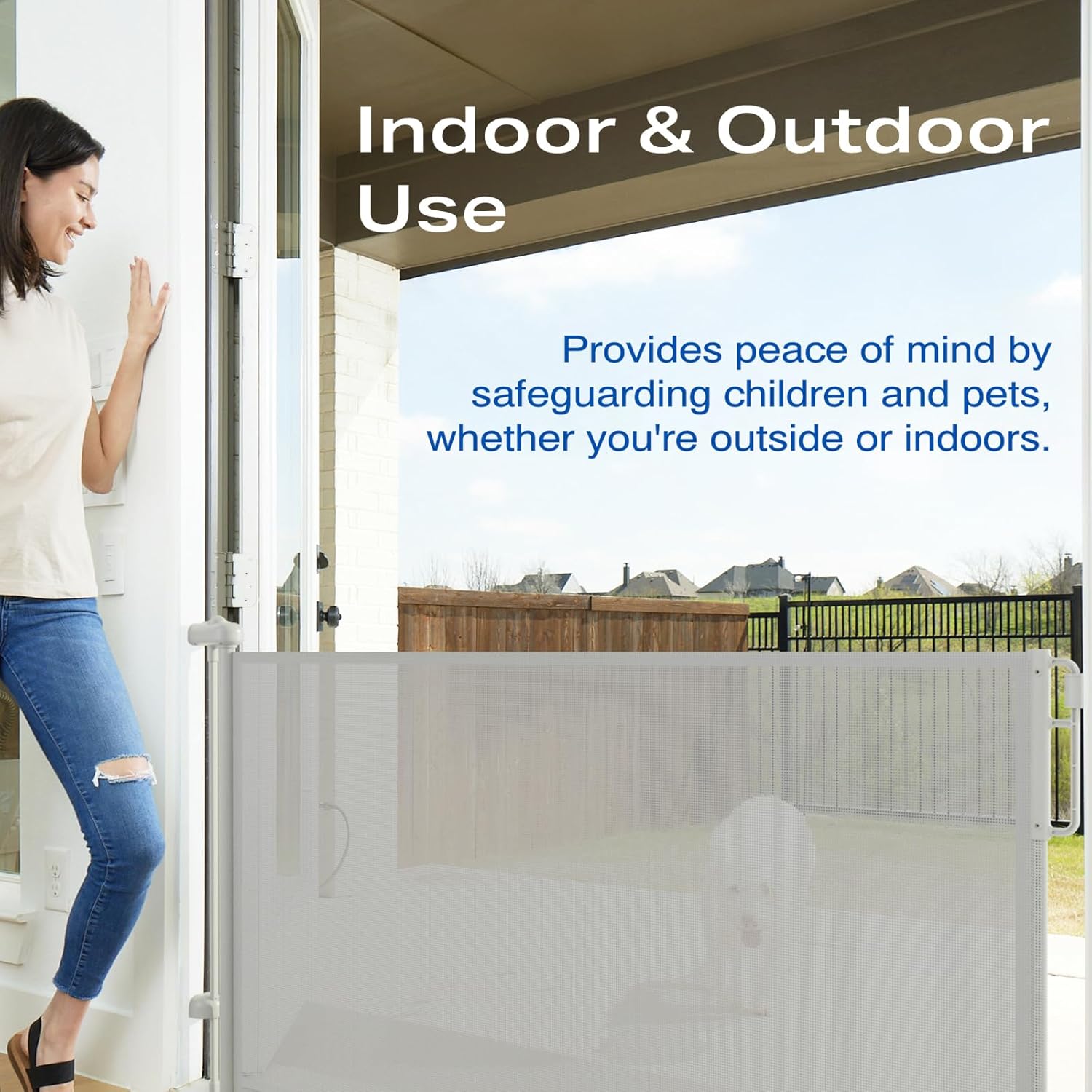 Cumbor 55 Retractable Baby Gate - Gray