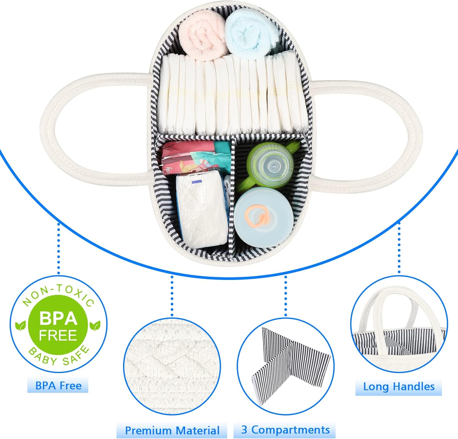 ABenkle Baby Diaper Caddy Storage Organizer