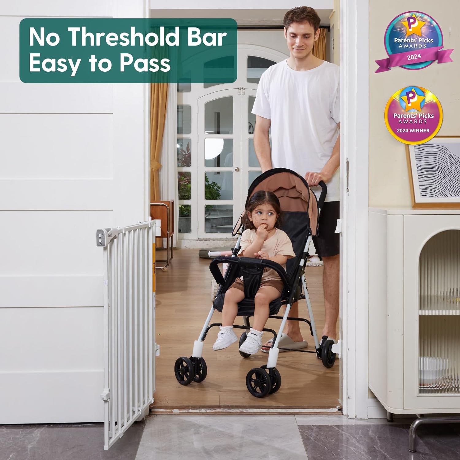 Babelio 26-43 Baby Gate with Auto Close White