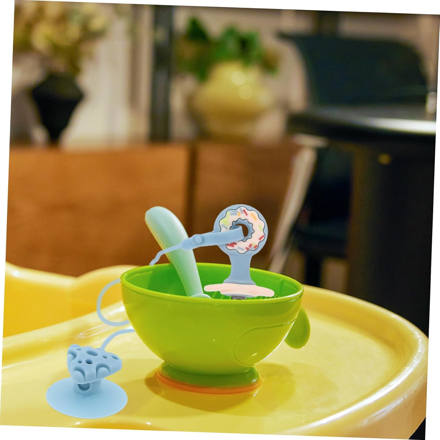 Beatifufu 1 Set Spoon and Fork with Silicone Holder