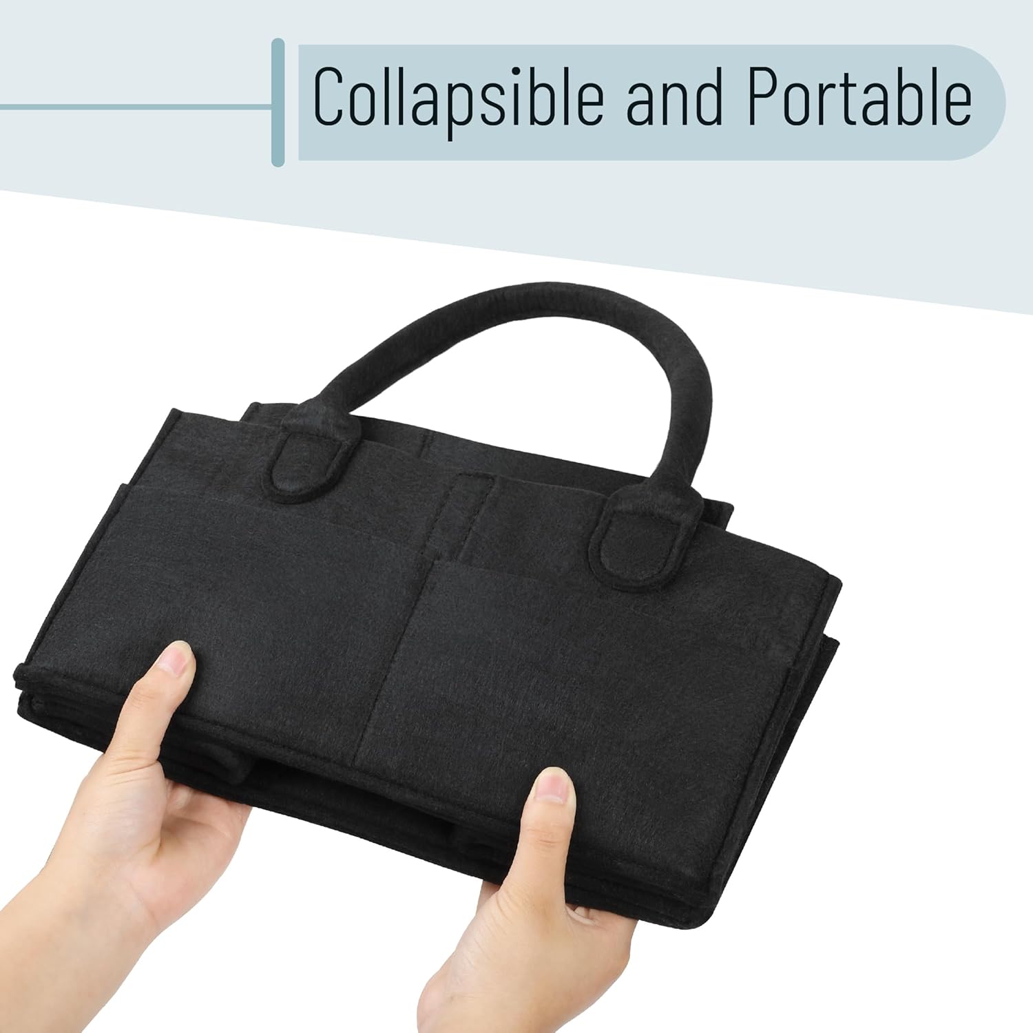 Mr Pen Baby Diaper Caddy - Black Car Organizer 1