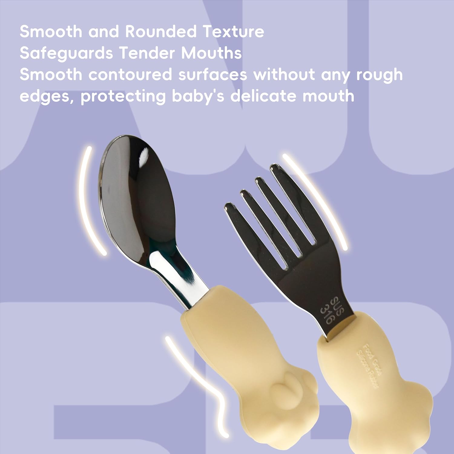 Cat Paw Toddler Cutlery Set 6 Pieces BPA-Free Dishwasher Safe