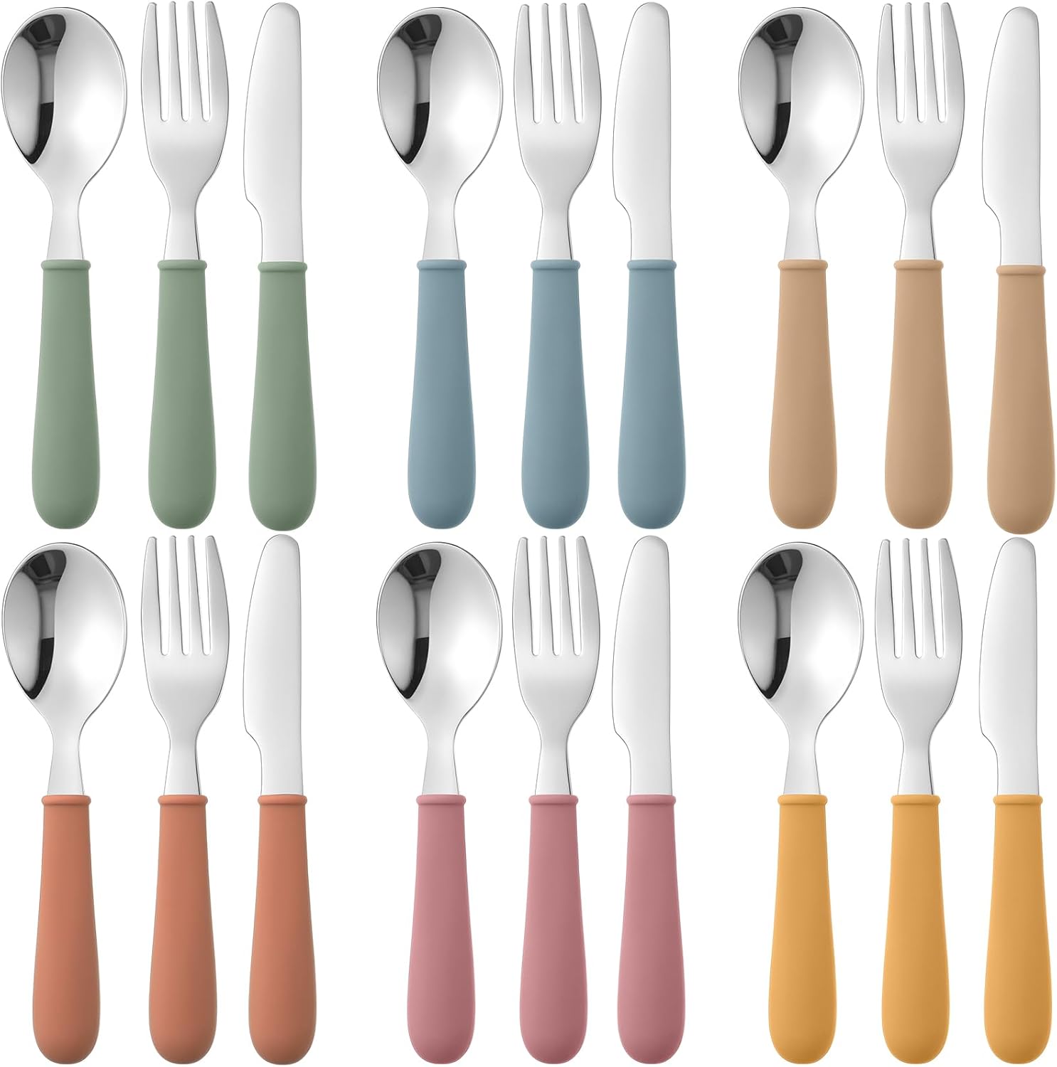 Sunnychicc 18-Piece Toddler Silverware Set