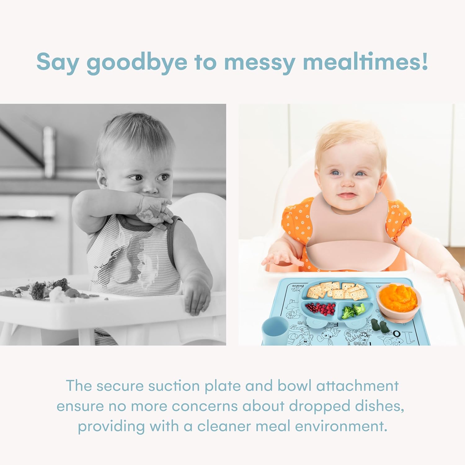 CHILDLIKE BEHAVIOR Silicone Feeding Set of 8 1
