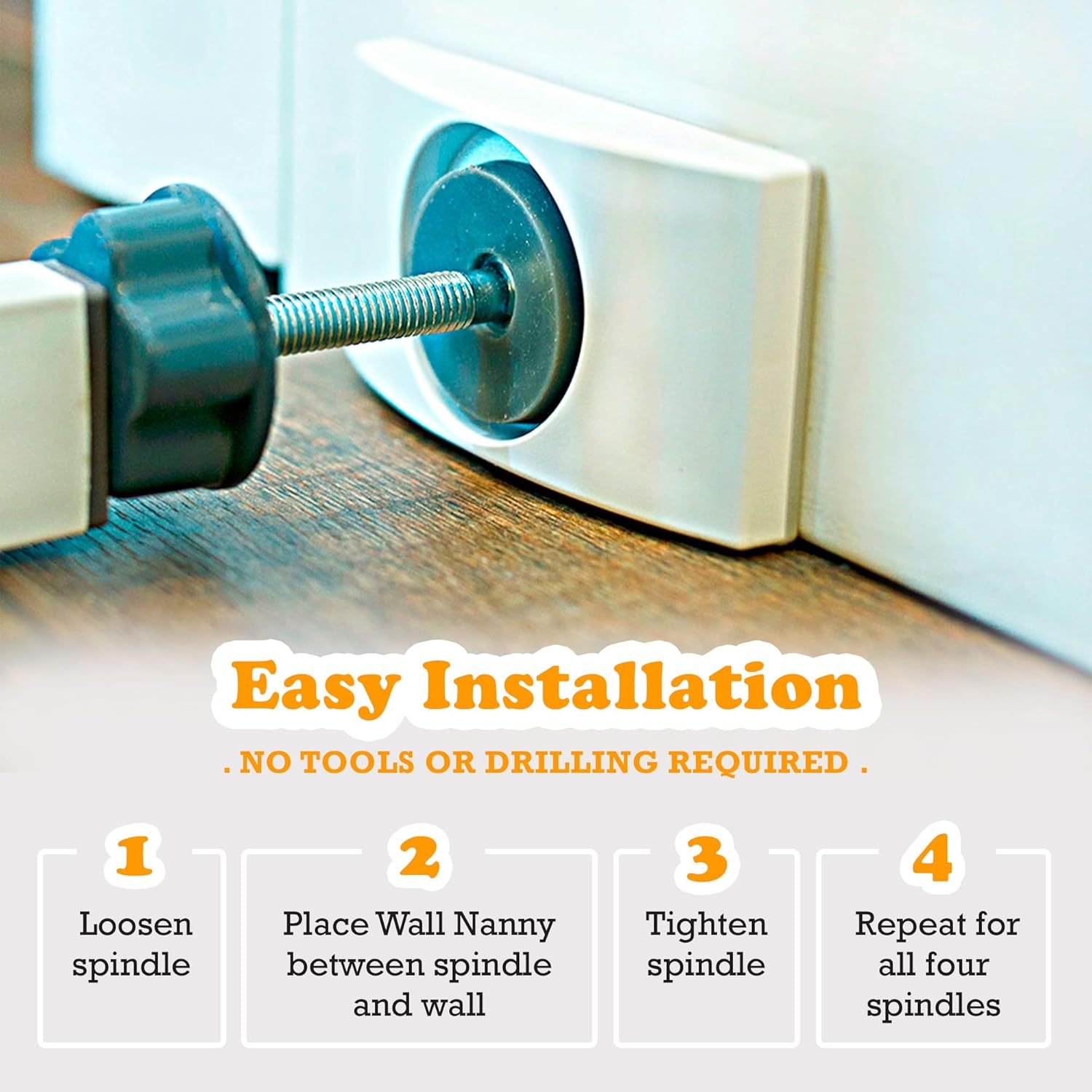 Wall Nanny Baby Gate Wall Protector 4 Pack