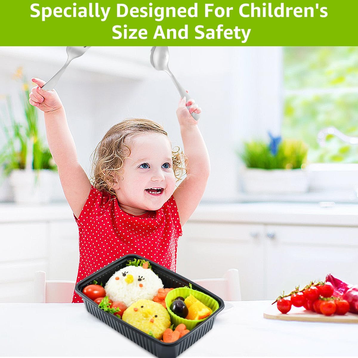 45Pcs Kids Silverware Set with Dinosaur Design