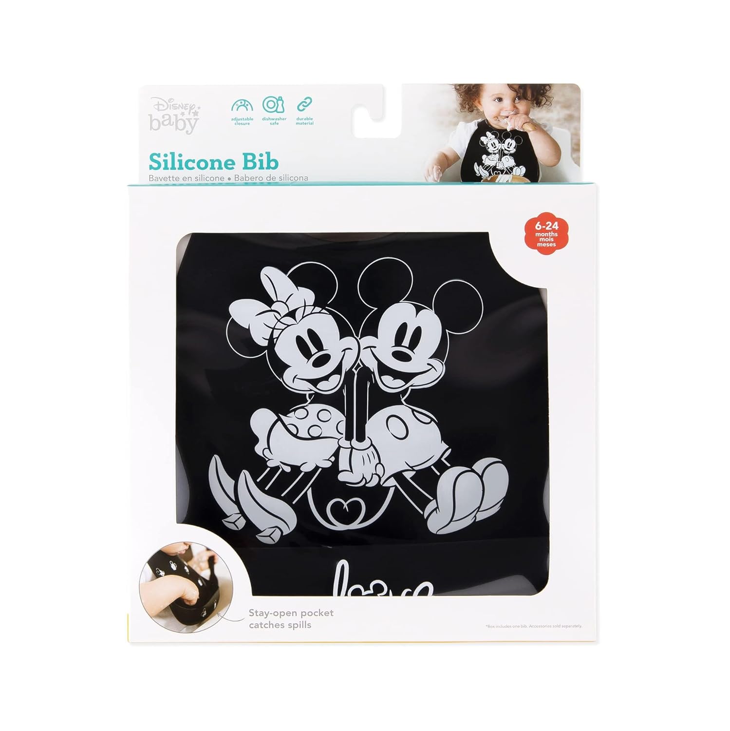 Bumkins Silicone Pocket Bibs for 6-24 Months