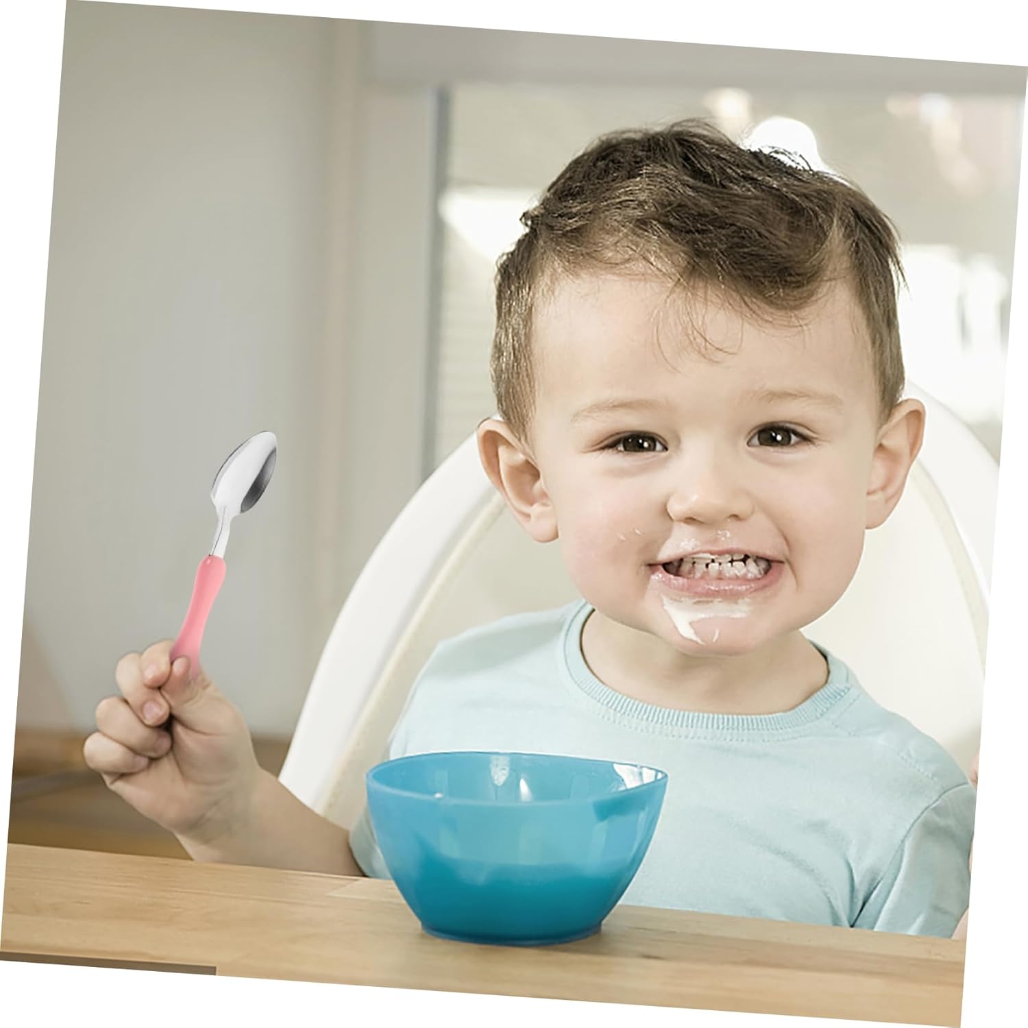 4pcs Cartoon Fork and Spoon Set for Baby Feeding
