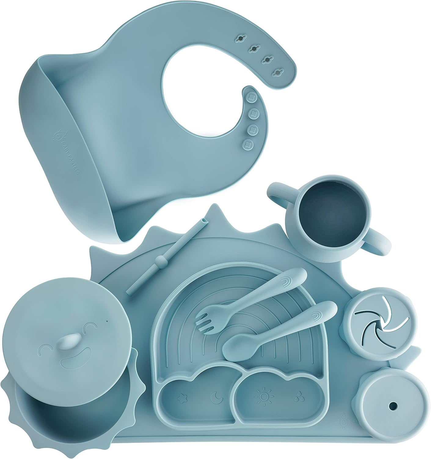 Baby Pastels Feeding Set - 11 Pieces Pastel Blue