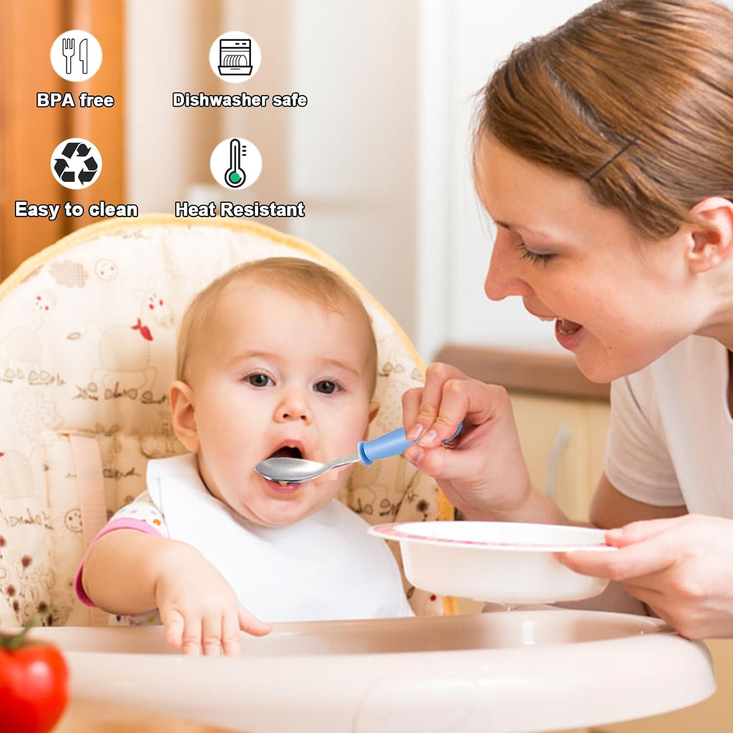 12 Piece Toddler Stainless Steel Utensils Set