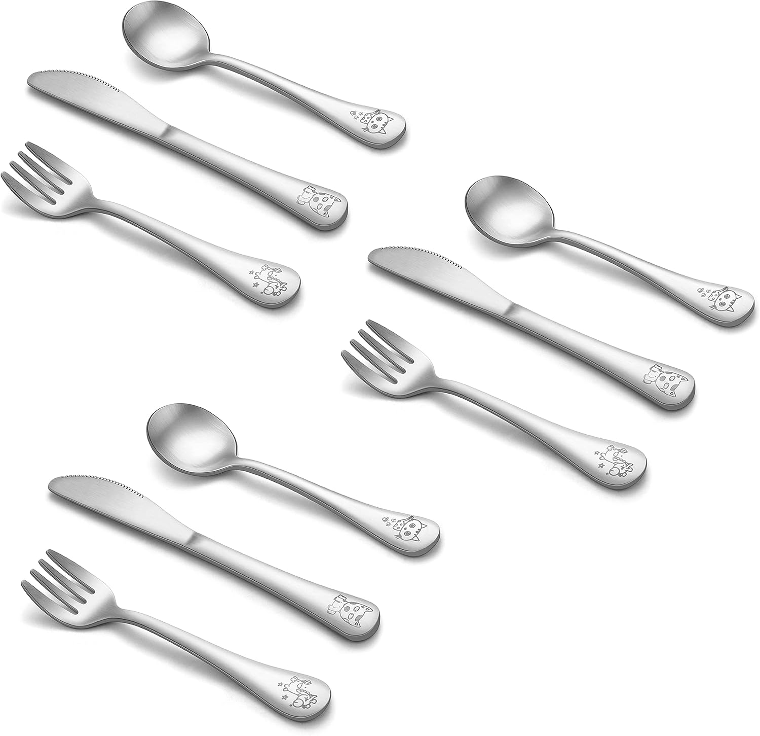 LIANYU 9-Piece Toddler Utensils Set Dishwasher Safe