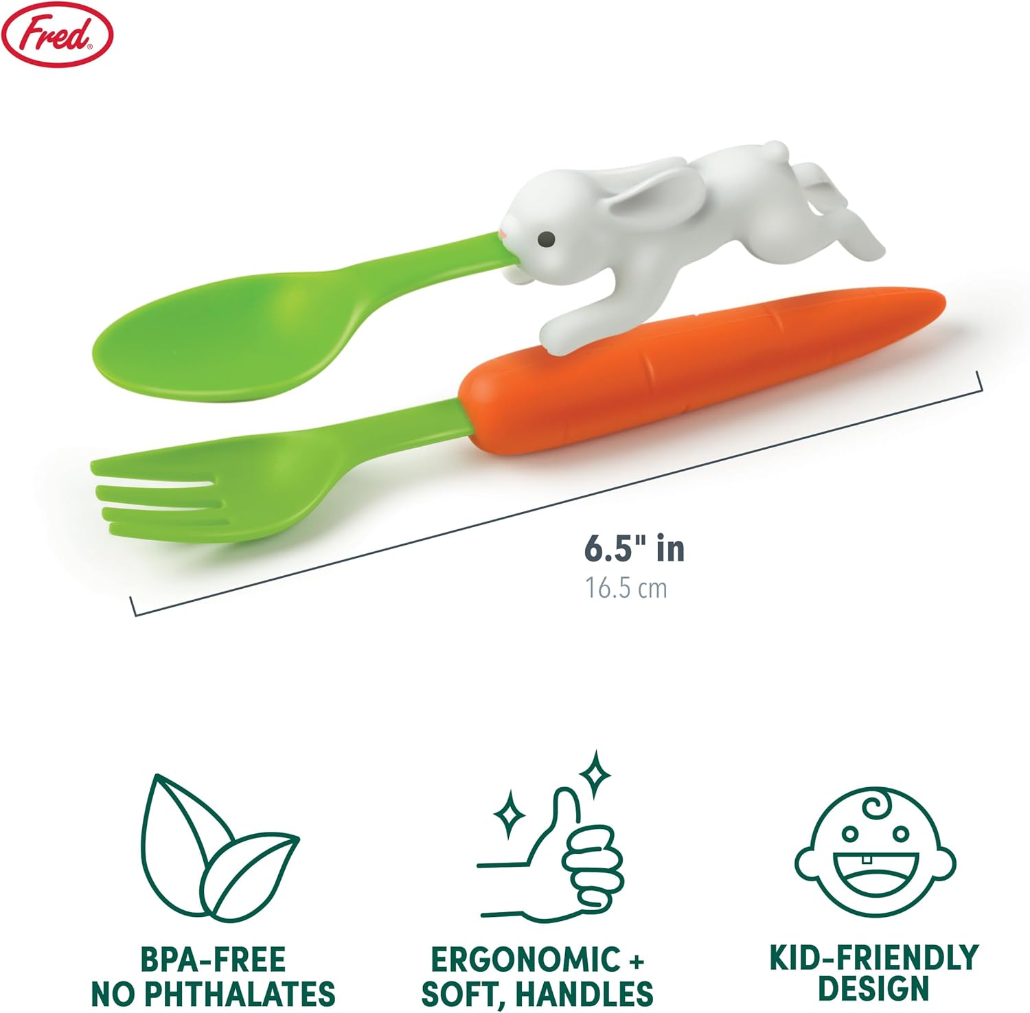 Genuine Fred Snack Rabbit Utensil Set