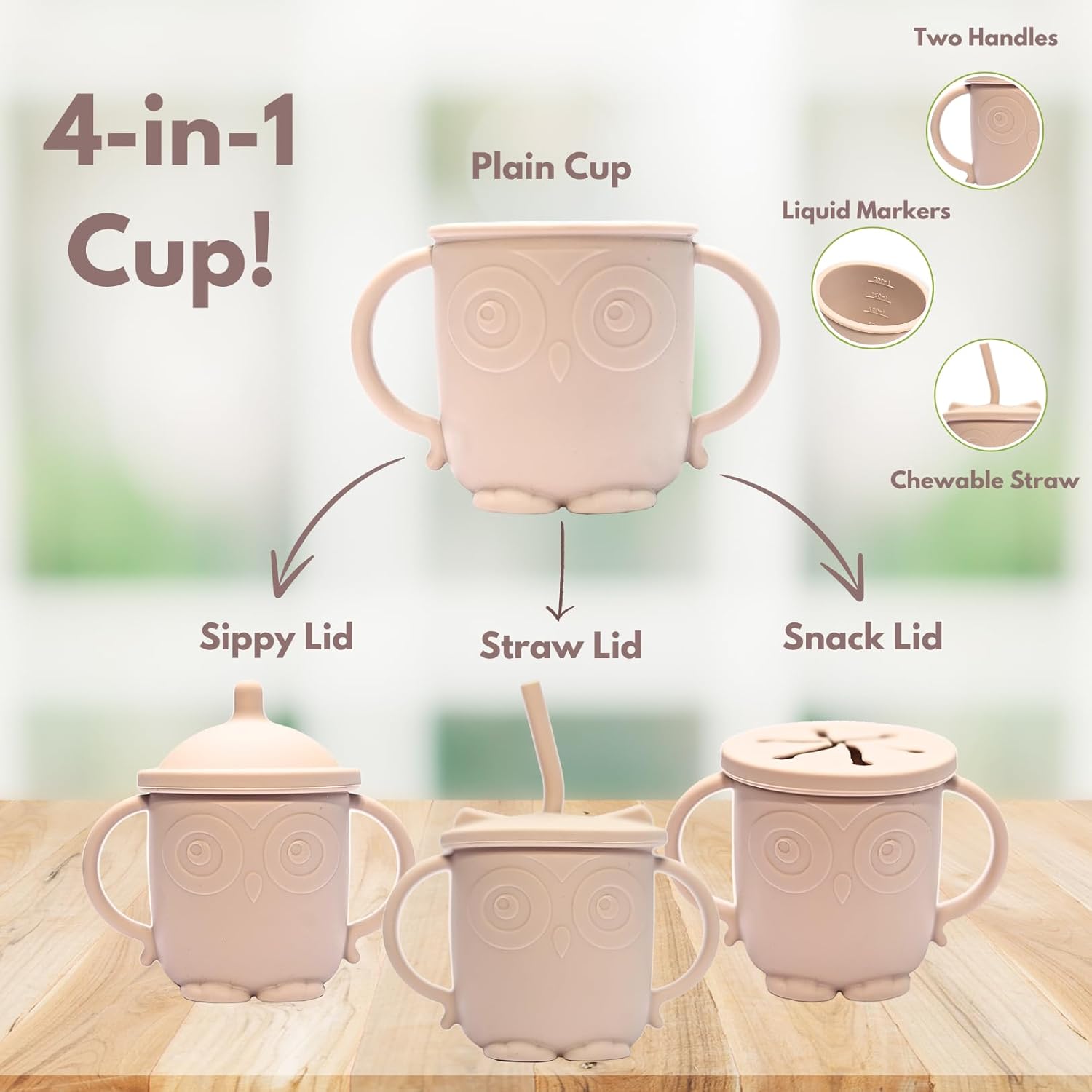 Eco-Friendly Baby Feeding Set with Owl Utensils
