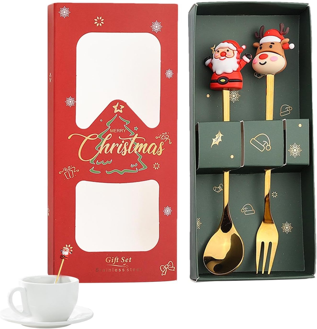 Festive Stainless Steel Cutlery Set for Kids