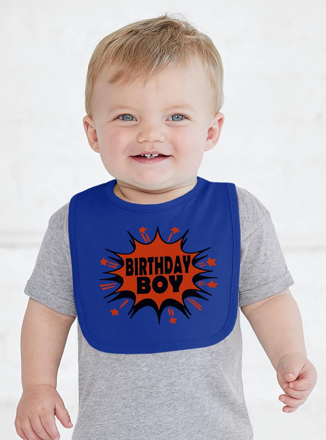 Aidens Corner Handmade Baby Boy Super Hero 1st Birthday Bib