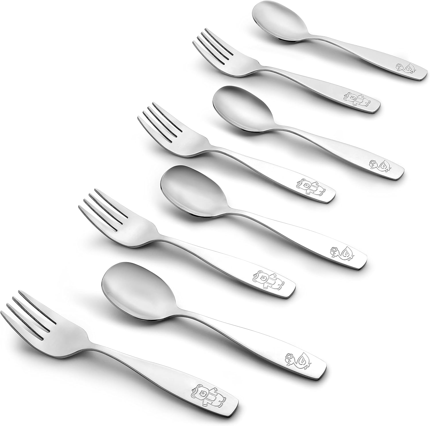 Zulay Kitchen Toddler Silverware Set 8 Pieces