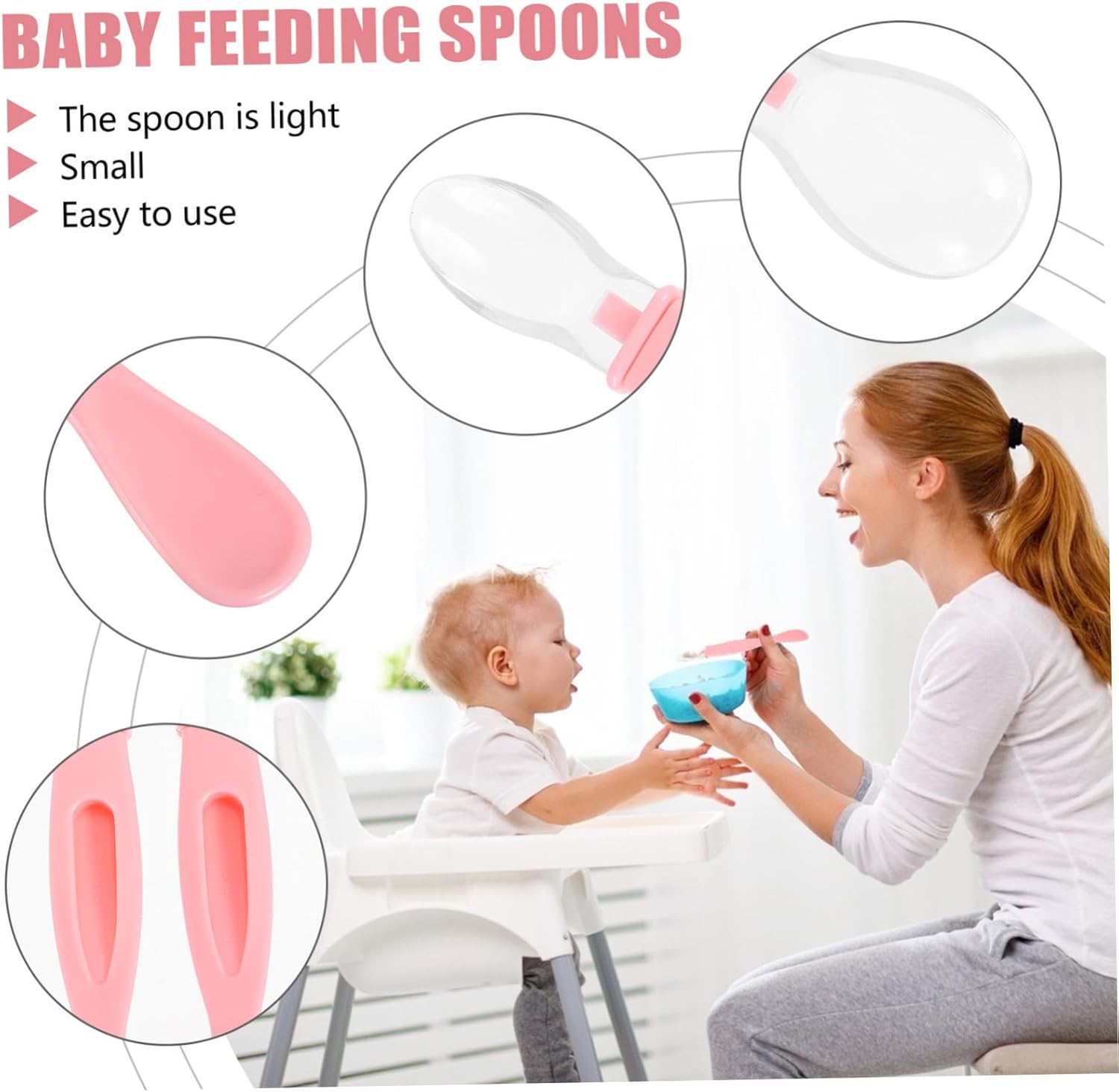 VICASKY 2PCS Cute Spoon Set for Gentle Feeding