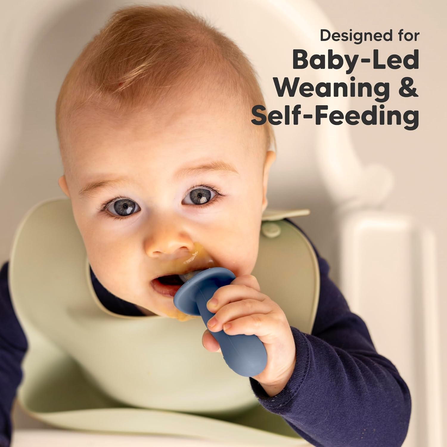 KeaBabies 4-Pack Silicone Baby Spoons and Forks Set 1