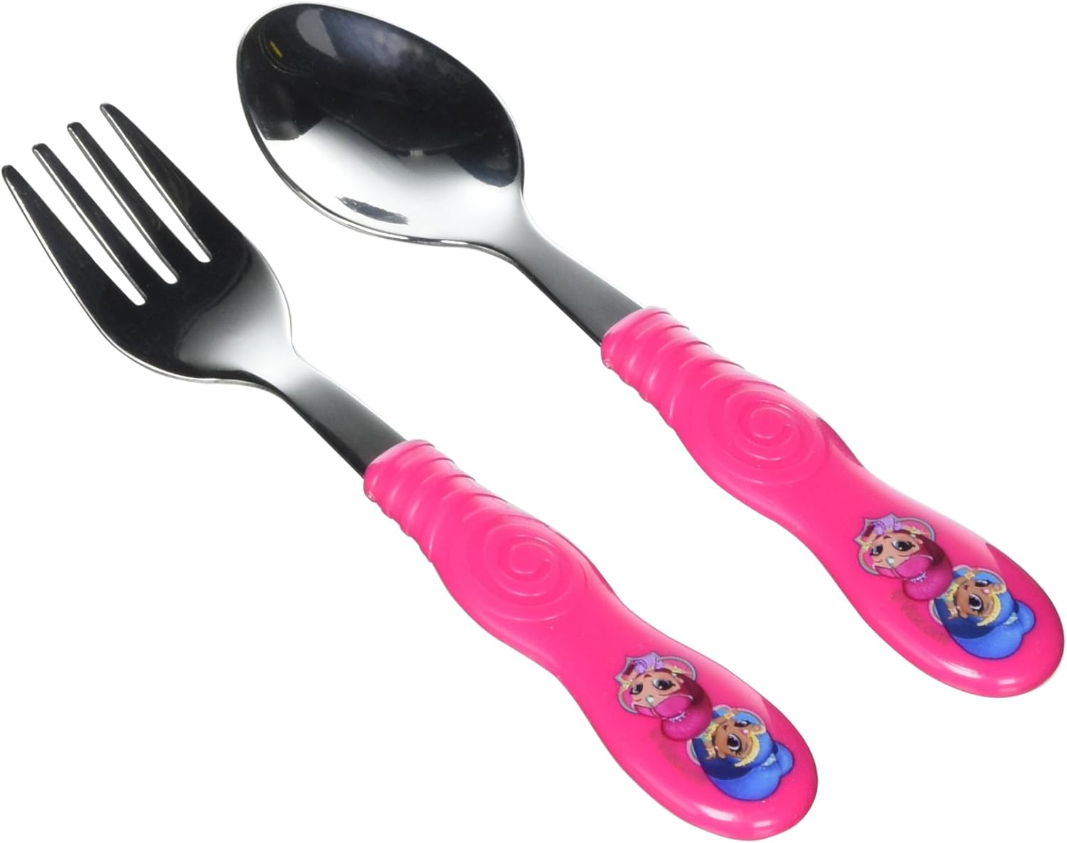 Zak Designs Shimmer Shine Flatware Set Toddler Safe Easy Grip