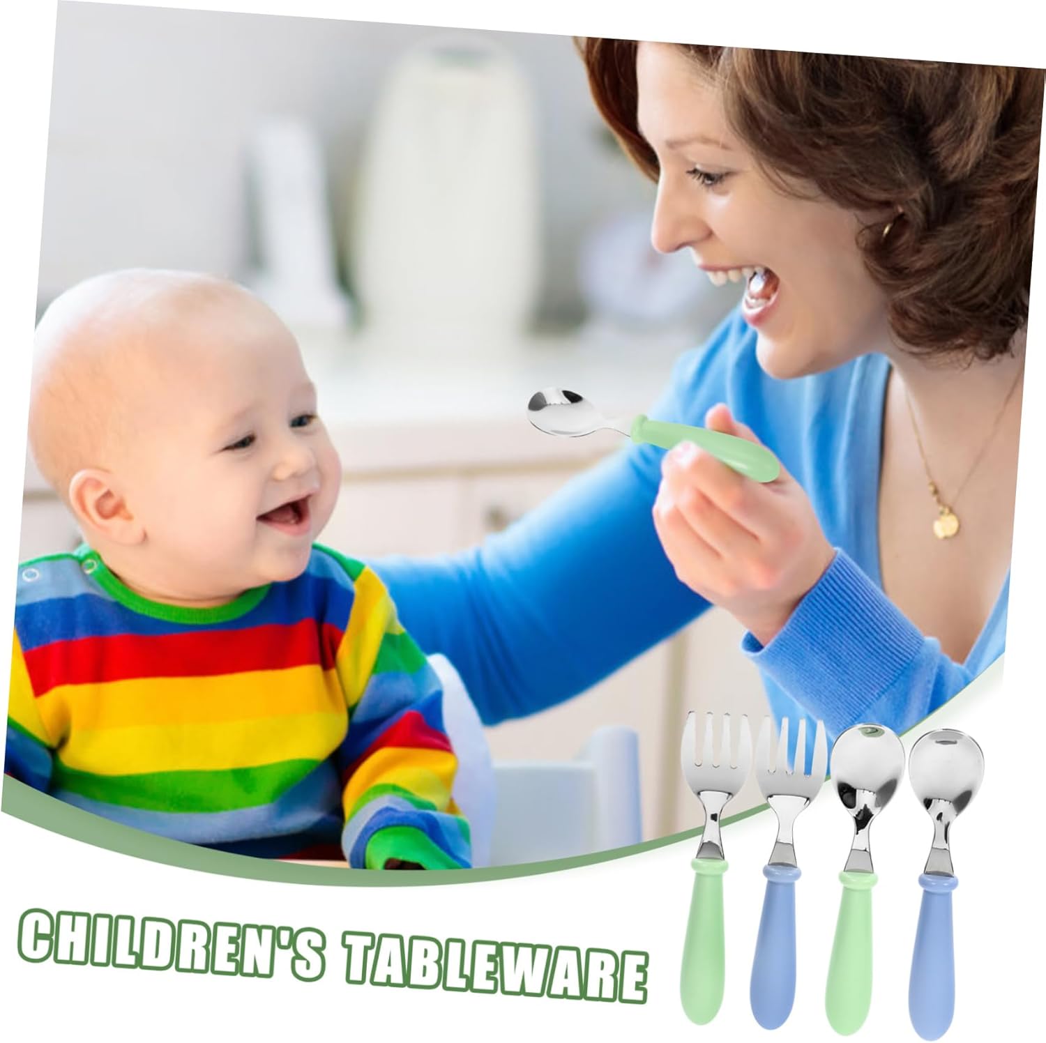 Hemoton 4Pcs Flatware Set for Baby Feeding