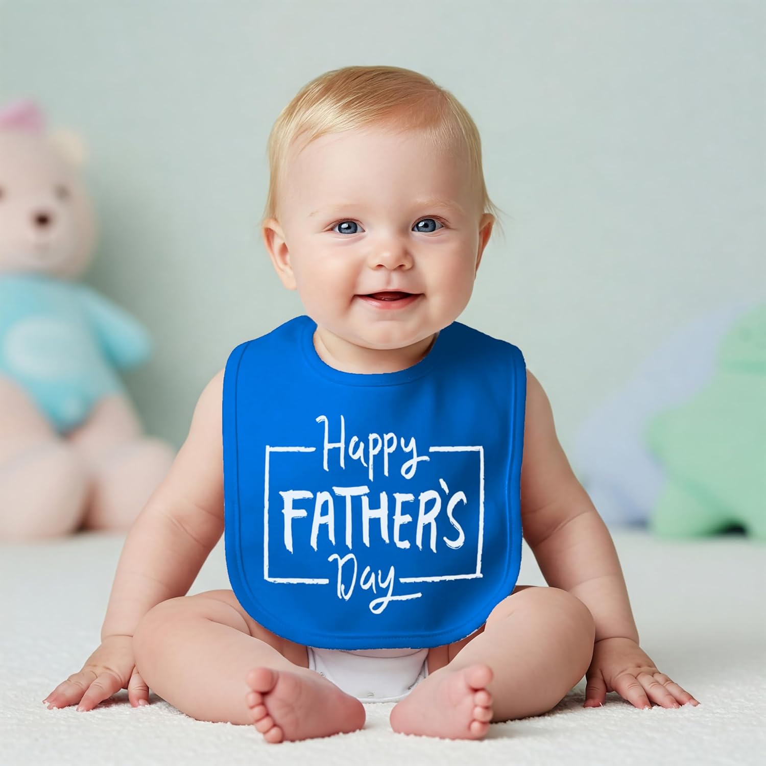 Aidens Corner Cute 1st Fathers Day Baby Bib