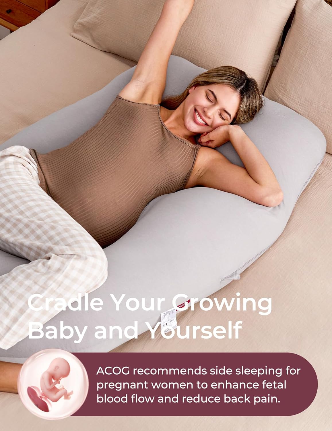 Momcozy Pregnancy Pillow for Full Body Support