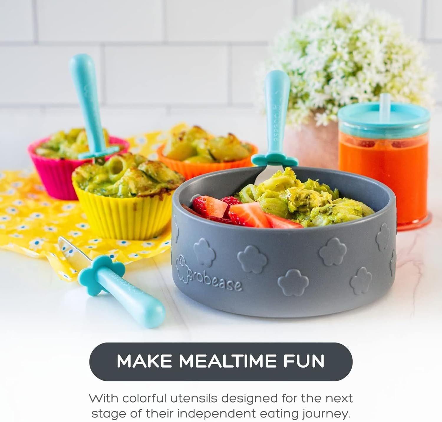 Grabease Toddler Silverware Set for Independent Eating