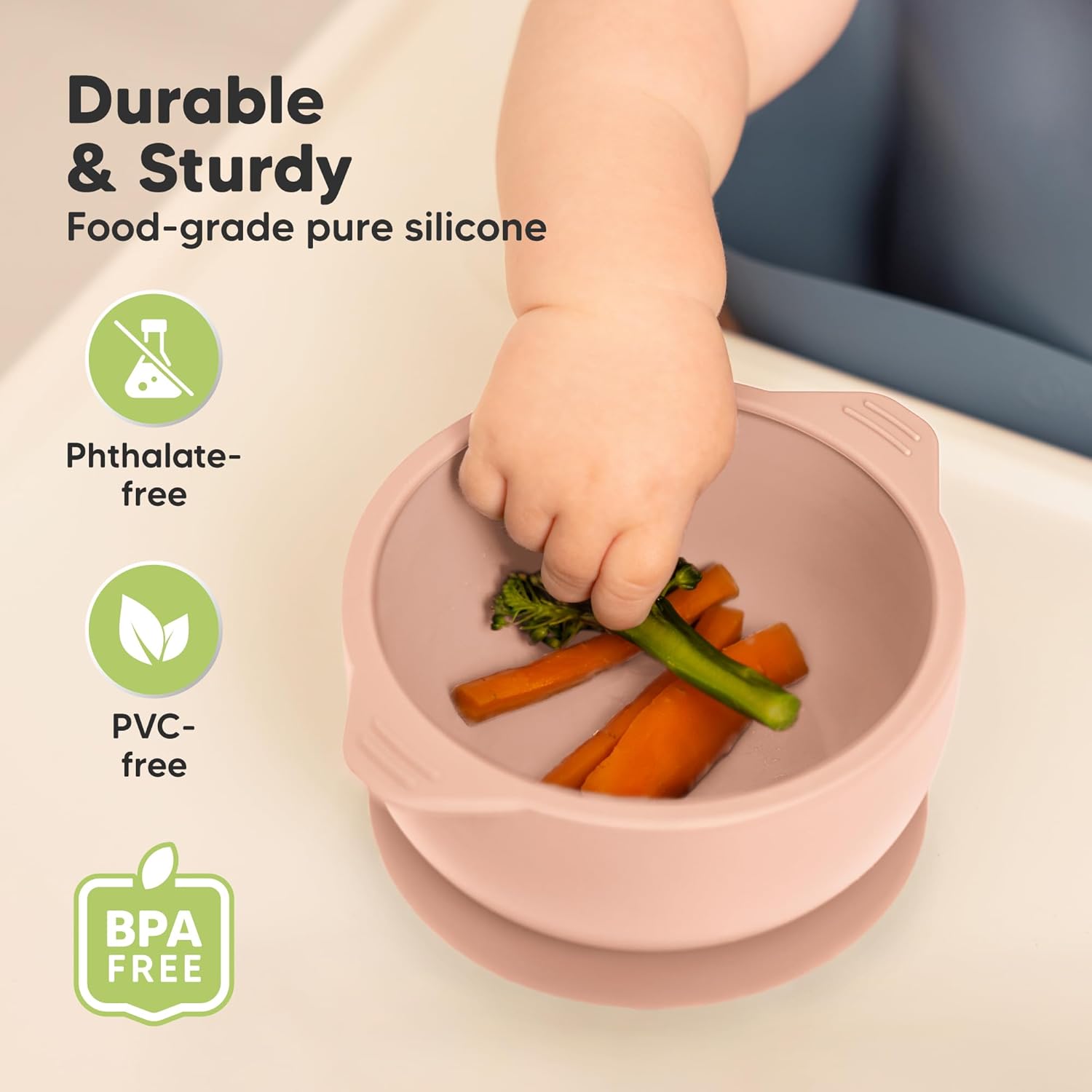 KeaBabies 4-Pack Silicone Feeding Set with 2-Pack Suction Bowls 1