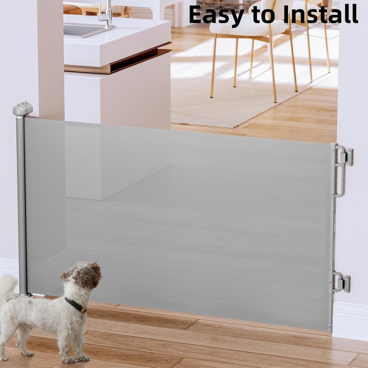 Cumbor 55 Retractable Baby Gate - Gray