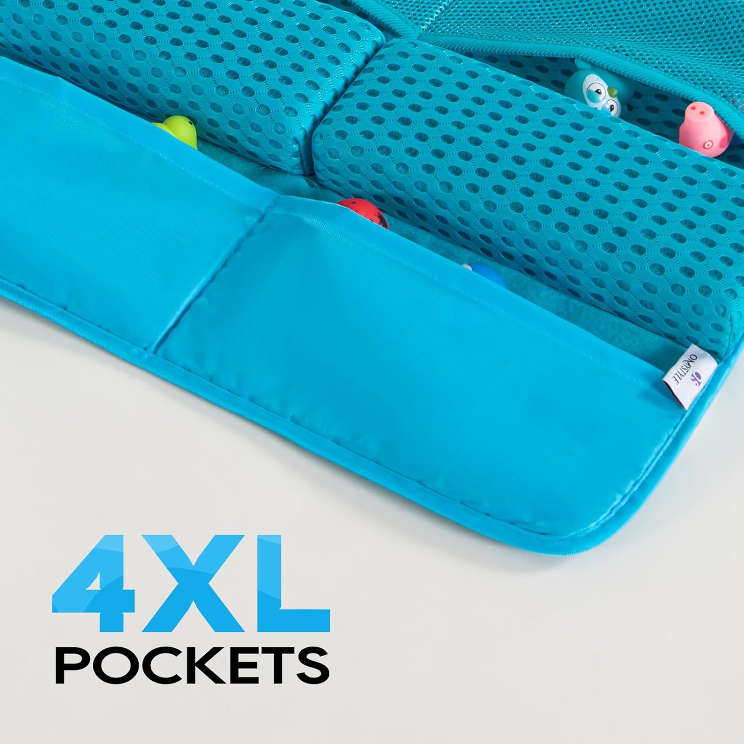 Baby Bath Kneeler Pad with Non-Slip Elbow Rest and Organizer