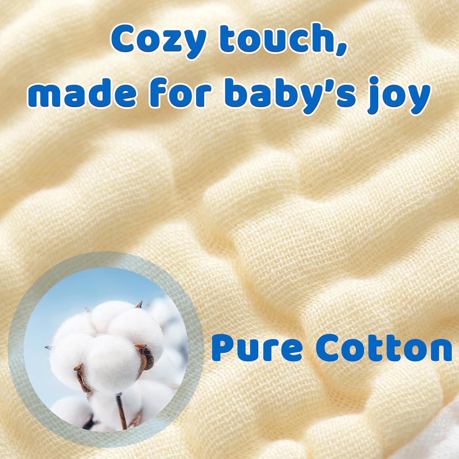 EllieHouse 10Pack Baby Bibs 8-Layer Muslin Cotton