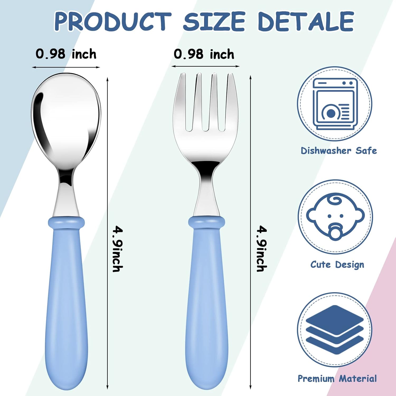 Honeydak 24 Piece Toddler Cutlery Set