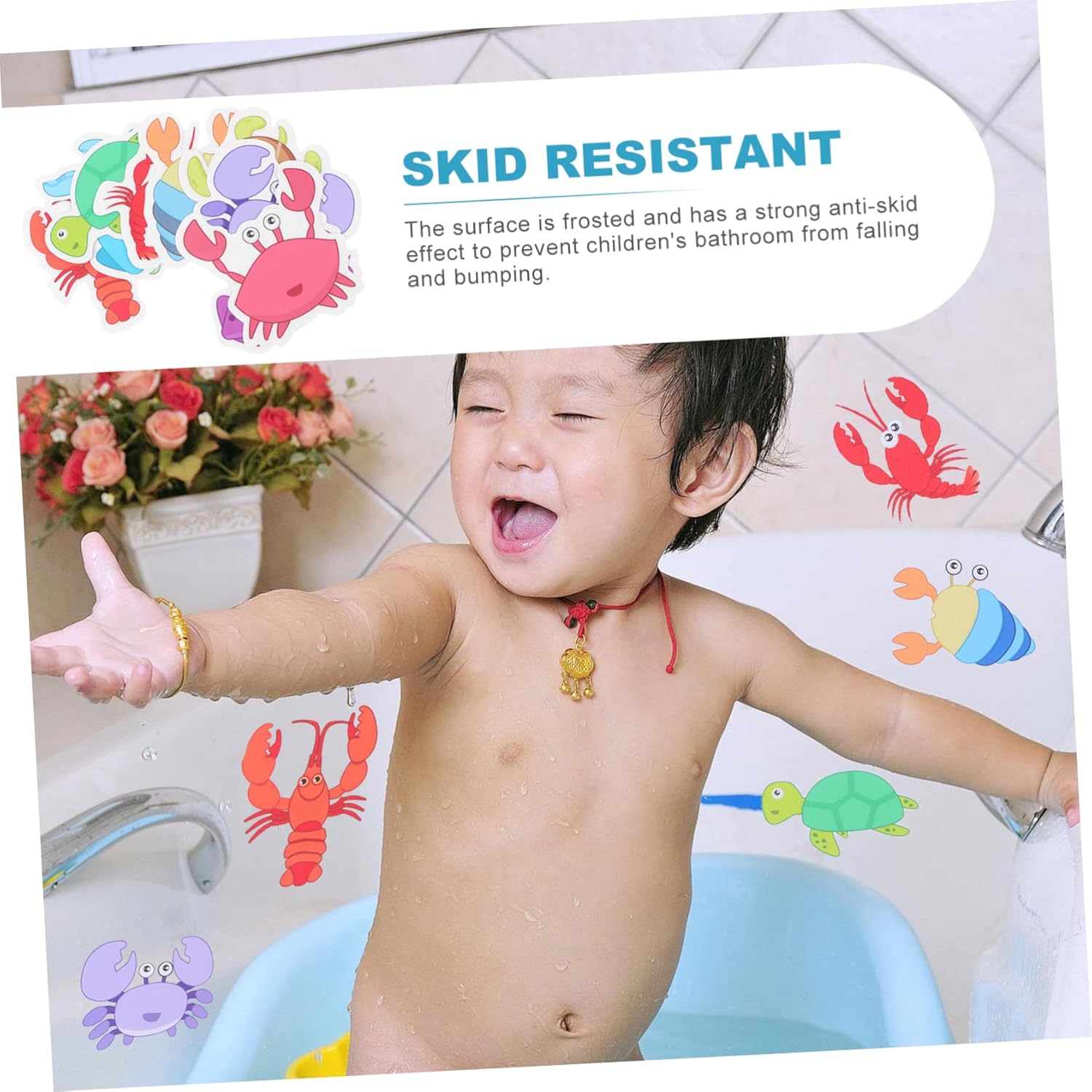 LIFKOME Non-Slip Bathtub Stickers 10pcs Kit