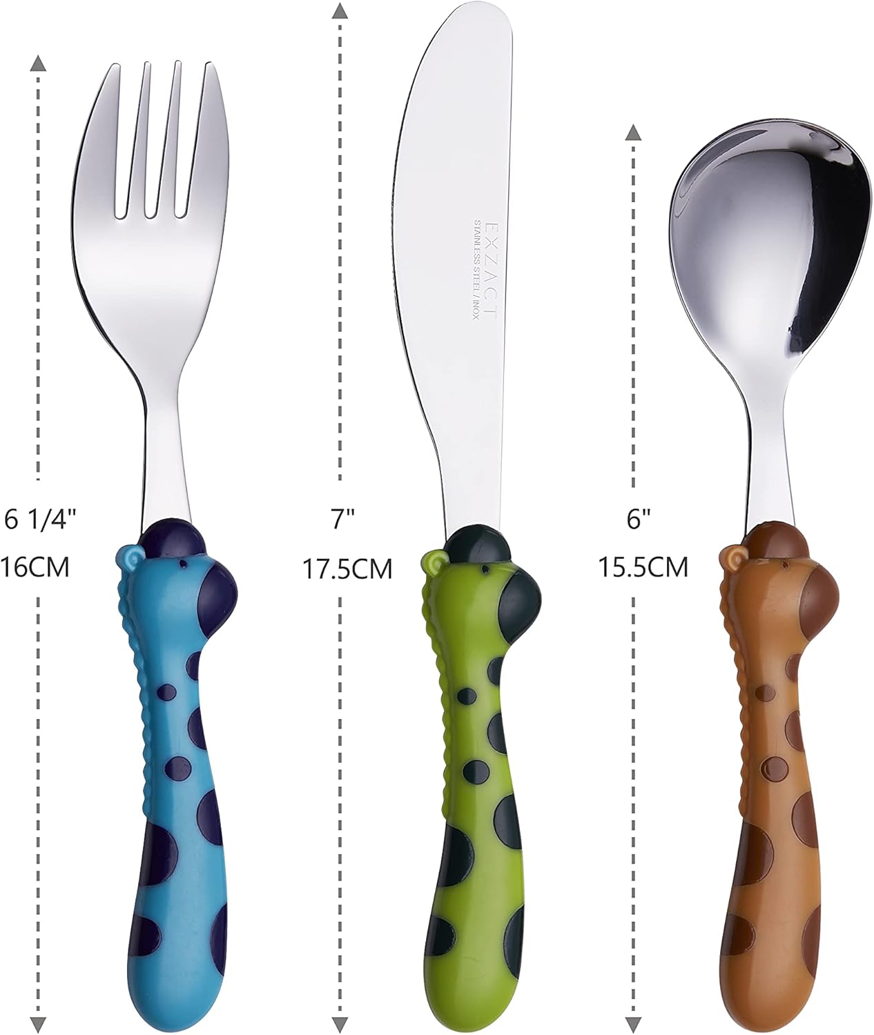 ANNOVA Kids Silverware Set 6 Pieces - Giraffe Handles