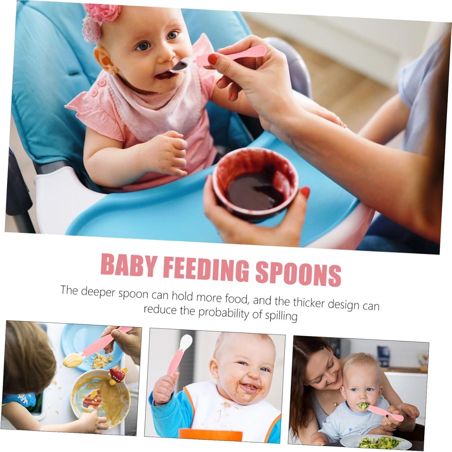 2pcs Soft Spoon Set for Easy Feeding and Mealtime