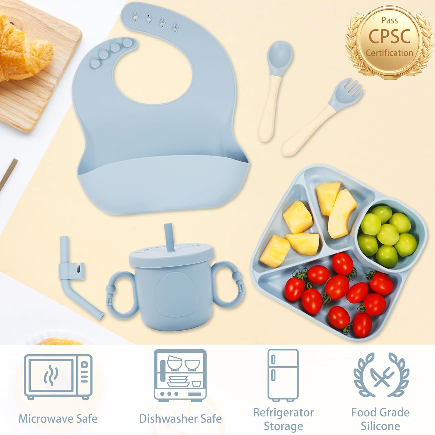 Silicone Baby Feeding Set for 3 Months