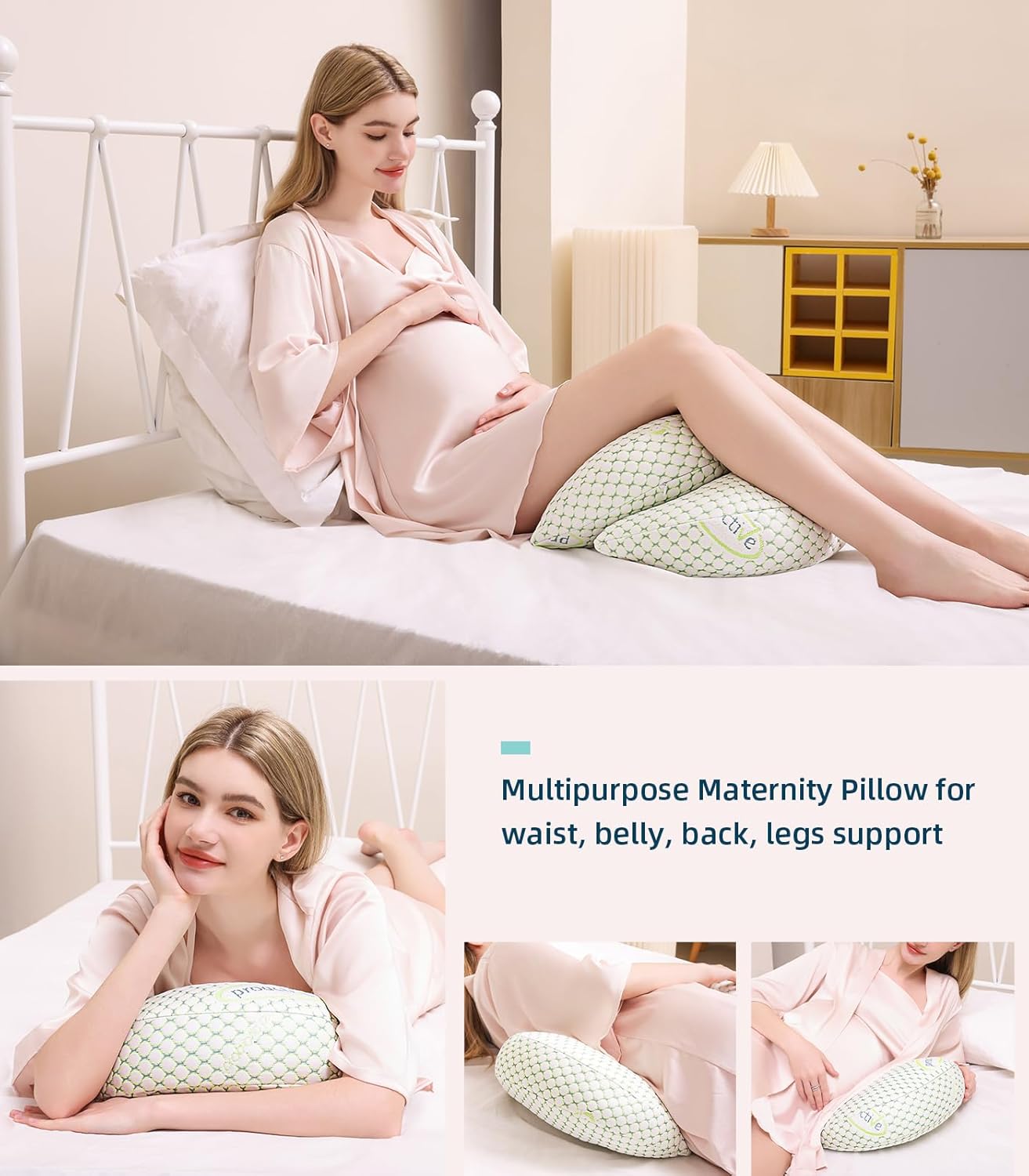 Oternal Pregnancy Pillow Side Sleep Support for Belly and Hips