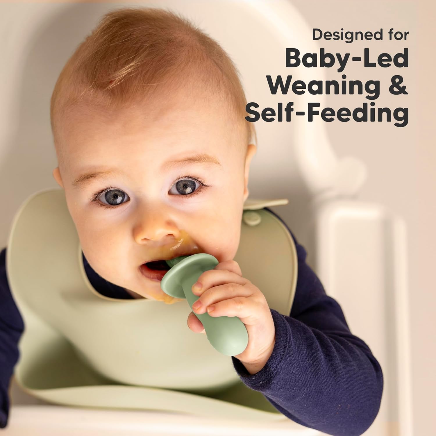 KeaBabies 4-Pack Silicone Baby Spoons and Forks Set
